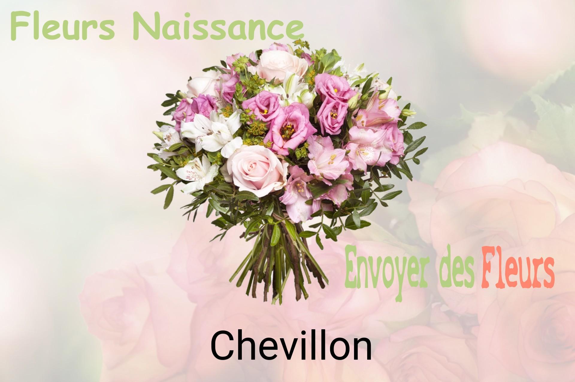 Bouquet de fleurs de naissance livré à Chevillon